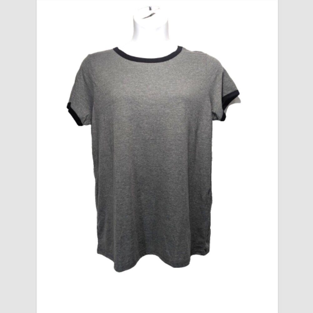 NWOT Torrid Grey Classic Fit Crew Neck Short Sleeve Jersey Ringer Tee 5X